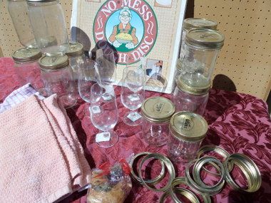 EASY DOUGH ROLL OUT DISC, KERR CANNING JARS, AND NEW STEMWARE