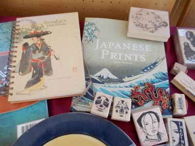 ALL ASIAN LOT.  BEAUTIFUL - STAMPS, 2 ANTIQUE LAMPS, PAPER STACK, COLLECTIBLE PLATES AND MORE
