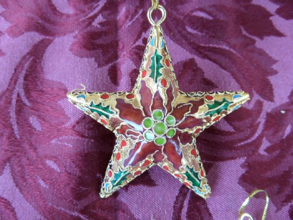 BEAUTIFUL ENAMELED ORNAMENTS  TOO PRETTY TO PUT AWAY AFTER CHRISTMAS