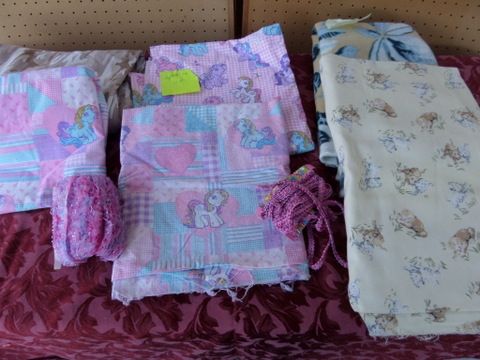 FABRIC - MY LITTLE PONY  FLANNEL AND COTTON PLUS MATCHING TRIMS