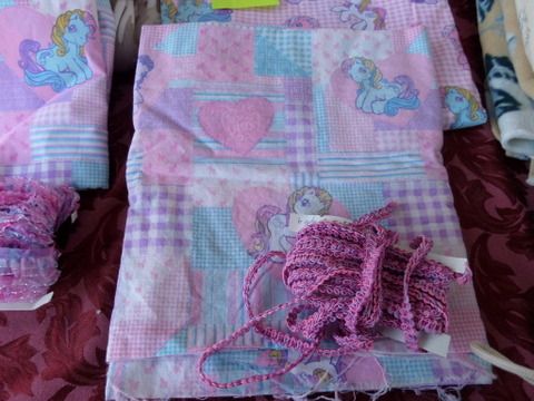 FABRIC - MY LITTLE PONY  FLANNEL AND COTTON PLUS MATCHING TRIMS