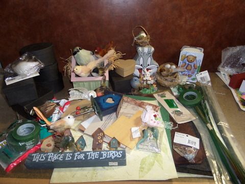 GIFT BOXES TO DECORATE, HAND MADE PAPERS, FLORAL ARRANGING SUPPLIES, BUGS BUNNY COLLECTIBLE TIN AND MORE