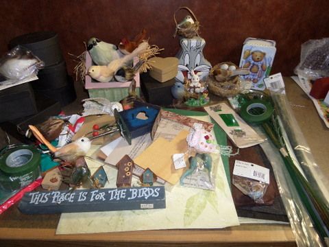 GIFT BOXES TO DECORATE, HAND MADE PAPERS, FLORAL ARRANGING SUPPLIES, BUGS BUNNY COLLECTIBLE TIN AND MORE