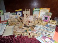 SCRAPBOOKING - STICKER FRENZY, 12 INK PADS, SQUARE PUNCH, CARDSTOCK PACKS