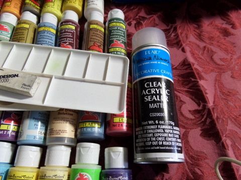 ACRYLIC PAINTS, NEW UNOPENED AND LOTS OF CRAFT SUPPLIES