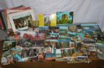 COLORFUL VINTAGE POSTCARD COLLECTION, STANDARD OIL PROMOTIONAL PRINTS AND SHEET MUSIC