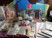 SCRAPBOOKING - CLEAR STAMPS, CARDSTOCK, STICKERS,  APPLIQUES AND MORE