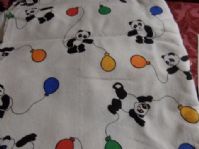 FABRIC - FLANNEL PANDAS AND BALLOONS