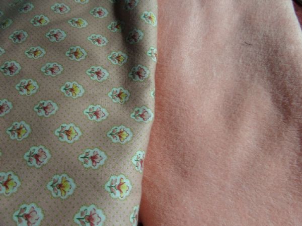 FABRIC - JUST PEACHY TERRY AND COMPLIMENTARY FLORAL PRINT