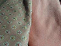 FABRIC - JUST PEACHY TERRY AND COMPLIMENTARY FLORAL PRINT