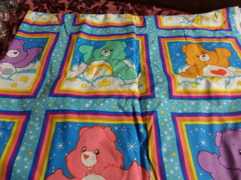 FABRIC - AWESOME AND BRIGHT CARE BEAR COTTON PRINT