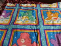 FABRIC - AWESOME AND BRIGHT "CARE BEAR" COTTON PRINT