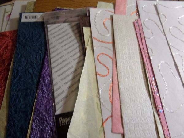 SCRAPBOOKING - STAMPS, LOADS OF PAPER, STACKS