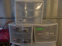 THREE DRAWER STORAGE CONTAINERS (3 UNITS)