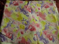 FABRIC - COTTON PRINT  HEARTS, FLOWERS AND DRAGONFLIES   GORGEOUS
