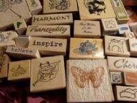 SCRAPBOOKING - 100 PLUS RUBBER STAMPS, PAPER/CARDSTOCK, CHALK STACK AND MORE