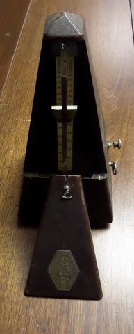 ANTIQUE METRONOME MADE IN SWITZERLAND DE MAEZEL  #587 & TUNING PITCH PIPE