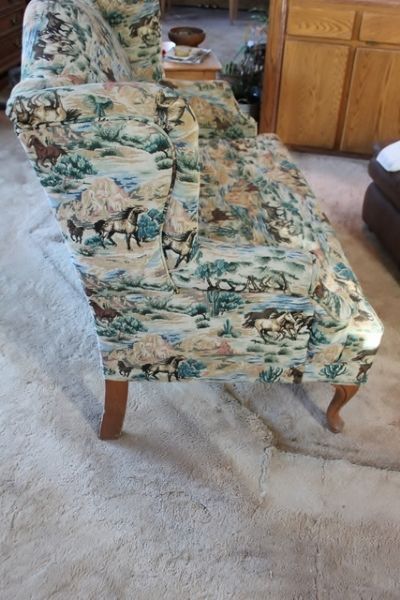 LOVE SEAT WITH MATCHING PILLOW