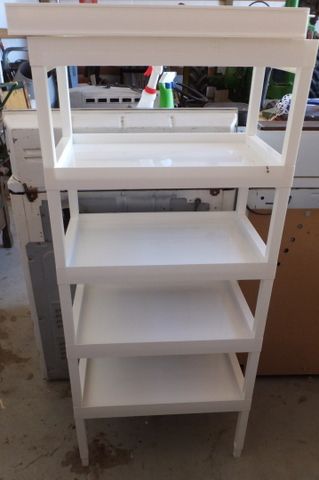UNUSED IN THE BOX, PLASTIC COMMERCIAL DISPLAY SHELF UNIT FOR COLD TREATMENT PRODUCTS