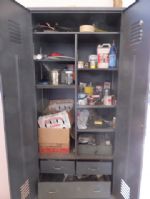 GREAT CABINET WITH LOADS OF OF GREAT SHOP ITEMS.   DONT GET LEFT OUT ON THIS ONE