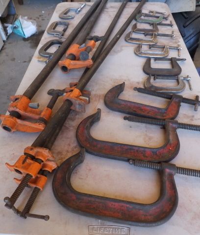 PIPE CLAMPS AND C- CLAMPS  ALL USA MADE