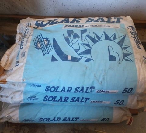 THREE  50 LB. BAGS, COURSE SOLAR SALT FOR WATER SOFTENERS