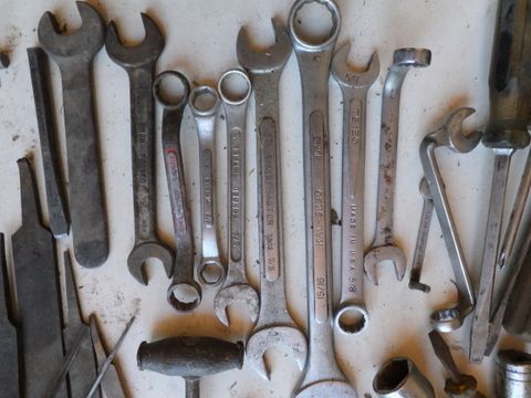 WHEEL STAR WRENCH, CHISELS, BOX/END WRENCHES, FILES AND MORE