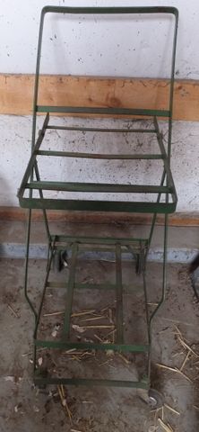 HANDY GREEN METAL FOLDING CART FOR MOVING THINGS AROUND THE GARAGE OR?