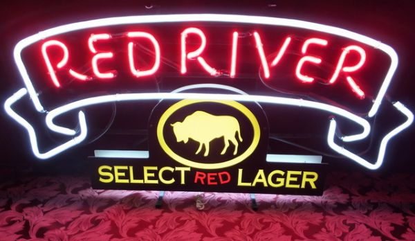 NEON RED RIVER SELECT LAGER SIGN  - AWESOME
