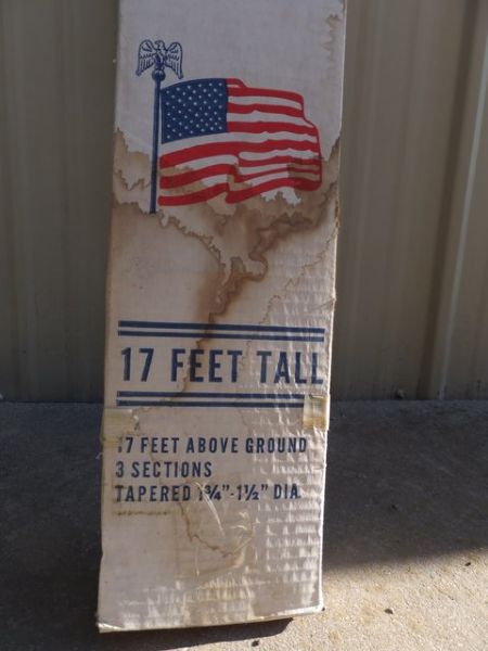 GREAT 17 FOOT WHITE BEAUTY TAPERED FLAG POLE 