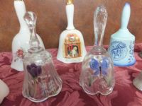 COLLECTIBLE BELLS - PORCELAIN, GLASS AND METAL