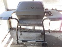GAS BAR B QUE WITH PROPANE TANK, WEBER BAR B QUE AND CHARCOAL