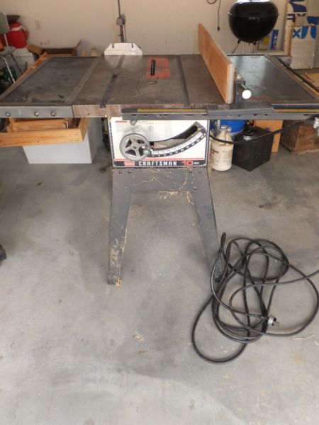 CRAFTSMAN 10 TABLE SAW WIRED FOR 220