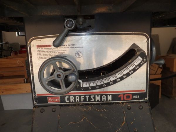 CRAFTSMAN 10 TABLE SAW WIRED FOR 220