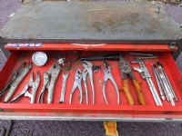 THREE DRAWER TOOL BOX WITH SECURITY DOOR AND TOOLS