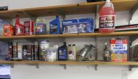 GREAT GARAGE SHELF LOT - ALL CONTENTS OF 2 SHELVES