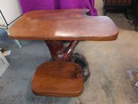 ONE OF A KIND HANDMADE ONE PIECE TABLE AND BENCH ON TREE BASE