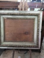 ANTIQUE RUSTIC EASEL AND PICTURE FRAME