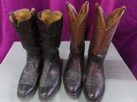 TWO PAIR OF HANDSOME COWBOY BOOTS
