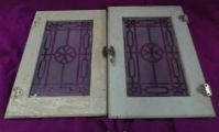 NEAT VINTAGE ETCHED GLASS DOORS