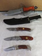 LARGE MULTIPLE KNIFE LOT - BOWIE TYPE, MULTI TOOL & MORE