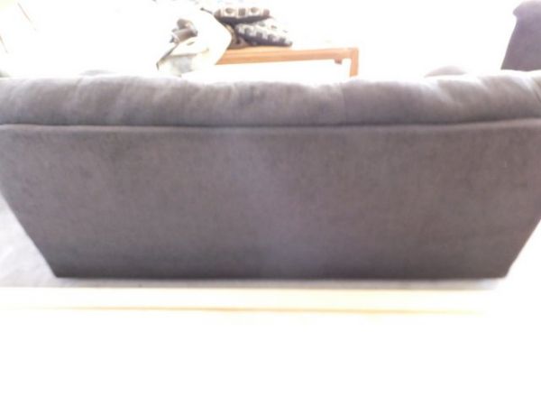 BROWN CUSHIONED SOFA  -  MATCHES LOVE SEAT IN NEXT LOT