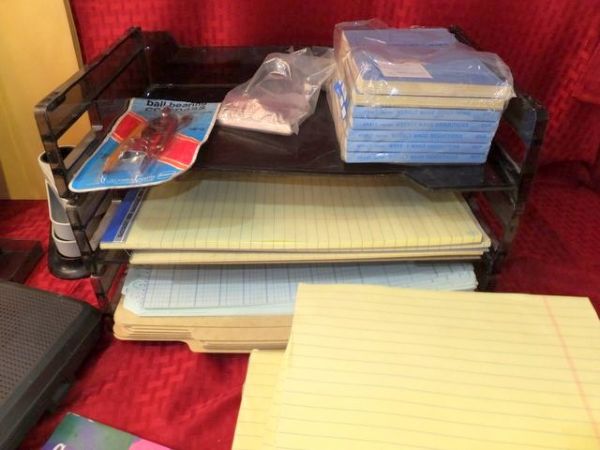 LARGE OFFICE SUPPLY AND DESK ORGANIZER LOT
