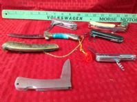 SIX KNIVES - MULTI-TOOLS, WINCHESTER, CHINESE DAGGER WITH SHEATH