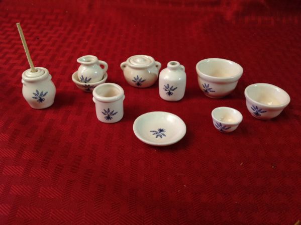 MINIATURE DOLL HOUSE POTTERY SET  -  ADD MORE REALITY TO YOUR DOLL HOUSE