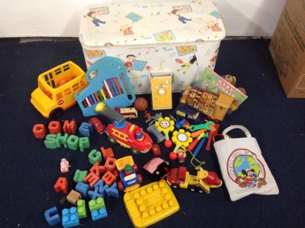 COOL OLD TOY BOX - FULL OF TOYS!!
