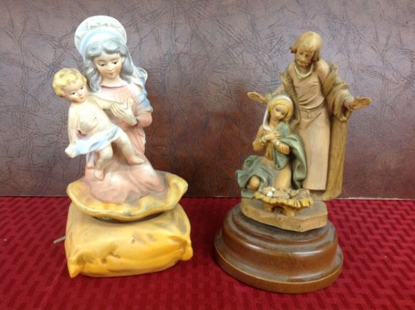  VINTAGE RELIGIOUS THEMED MUSIC BOXES