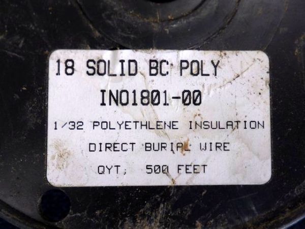 FOUR SPOOLS OF DIRECT BURY WIRE