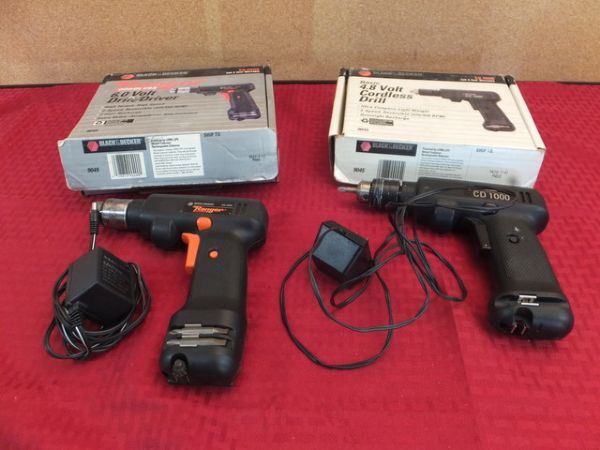 TWO CORDLESS DRILLS
