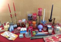 HUGE VARIETY OF CANDLES & CANDLE RELATED ITEMS